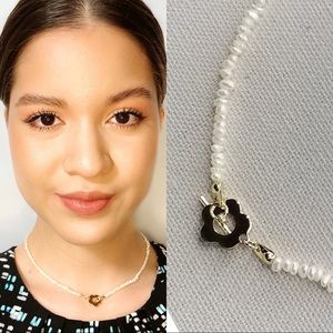 NEW White Natural Baroque Freshwater Pearls Choker Necklace